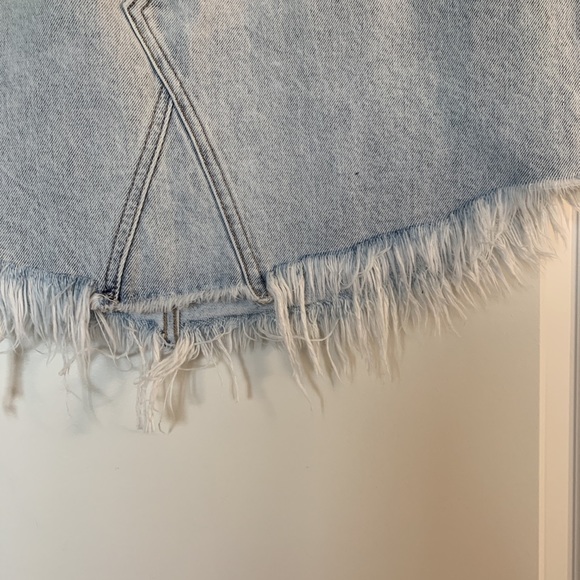 7 For All Mankind Denim Skirt Scallop Hem - Picture 6 of 8